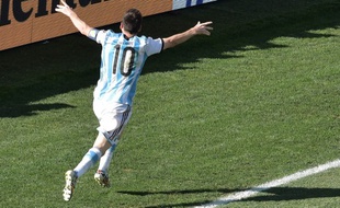 L'Argentin Lionel Messi, le 1er juillet 2014, à Sao Paulo contre la Suisse.