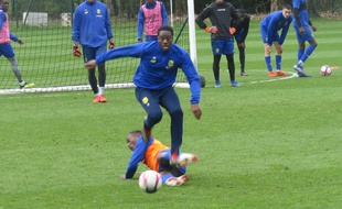 Queensy Menig à l'entraînement.