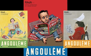 Les trois affiches du festival de la BD d'Angoulême 2019