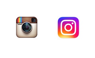 L'application de partage de photos Instagram a changé son logo le 11 mai 2016. A gauche : l'ancien. A droite : le nouveau.