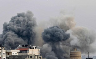 Frappe aérienne israélienne sur Gaza, le 21 novembre 2012.