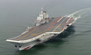 Le porte-avions de la Chine, le «Liaoning», en mai 2012.