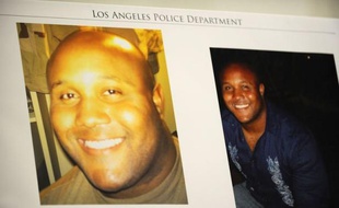 Photos fournies par la police de Los Angeles le 7 février 2013 de Christopher Dorner, ancien officier soupçonné d'avoir tué trois personnes en Californie.
