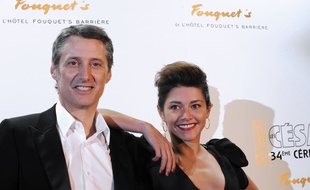 Antoine et Emma de Caunes à Paris, le 28 février 2009.