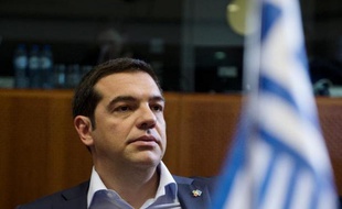 Le Premier ministre grec Alexis Tsipras à Bruxelles, le 10 juin 2015