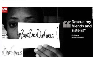 Capture d'écran du site Change.org, sur lequel une pétition invite les internautes à soutenir les recherches des adolescentes enlevées au Nigeria en avril et mai 2014.
