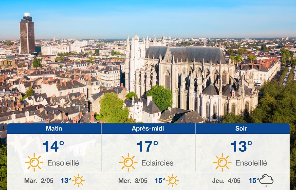 Météo Nantes: Prévisions du lundi 1 mai 2023