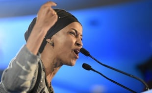 Ilhan Omar, l'une des deux premières élues musulmanes au Congrès américain, après sa victoire dans le Minnesota, le 7 octobre 2018.