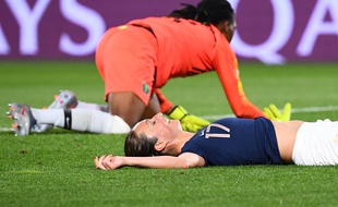 Gaëtane Thiney lors du match contre le Nigeria, à Rennes.
