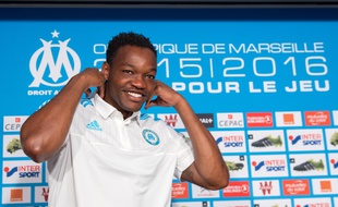 Steve Mandanda en août 2015 à la Commanderie à Marseille