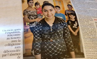 Le portrait de Léonarda Dibrani dans «Libération», le 12 novembre 2013.