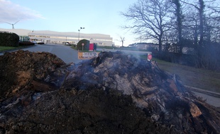 Illustration d'un tas de déchets sur une base logistique en Bretagne.
