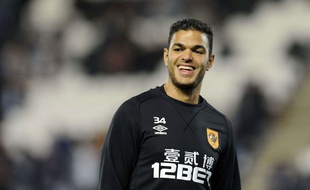 Hatem Ben Arfa à l'échauffement avant le match entre Hull et West Ham le 15 septembre 2014.