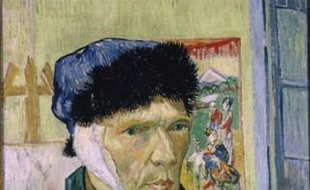 Autoportrait de Vincent Van Gogh avec l'oreille bandée