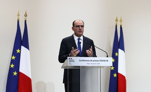 Jean Castex lors de sa conférence de presse, ce jeudi.