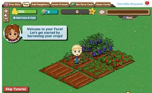 Capture d'écran du jeux FarmVille sur Facebok le 30 juin 2011.