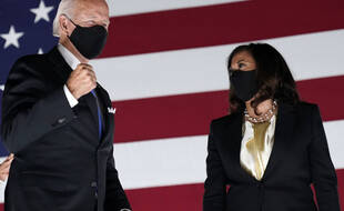 Joe Biden et Kamala Harris lors de la convention nationale démocrate, le 21 août 2020.