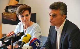Michèle Tisseyre, avocate du MAHB, et Rémy Lévy, le président du club (Archives).