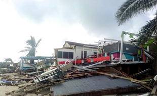 Illustration de l'ouragan Gonzalo à Pointe à Pitre en Guadeloupe