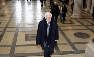 L'ex-maire de Vence, Christian Iacono arrive au palais de justice de Lyon, le 25 mars 2015