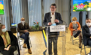 Alain Anziani, lors de son conférence de presse de rentrée à Bordeaux Métropole, le 18 janvier 2021