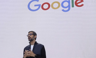 Sundar Pichai, patron de Google, lors d'une conférence le 17 mai 2017.