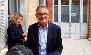 Guy Novès à la sortie du tribunal des prud'hommes de Toulouse, le 8 avril 2019.