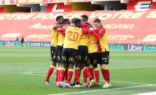 Les joueurs du RC Lens lors de leur match face à Lorient.