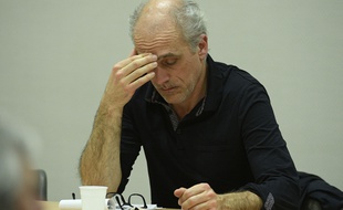 Philippe Poutou, candidat à la présidentielle du NPA, lors d'un meeting à Evry en janvier 2017