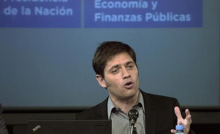 Le ministre argentin de l'Economie Axel Kicillof lors d'une conférence de presse le 31 juillet 2014 à Buenos Aires