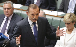 Le Premier ministre australien Tony Abbott le 23 février 2015 à Canberra.