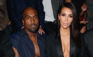 Kanye West et Kim Kardashian, au défilé Lanvin, à Paris, le 25 septembre 2014.
