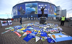 Mandatory Credit: Photo by Ben Evans/Huw Evans/REX/Shutterstock (10071366b)
Tributes are left after the disappearance of footballer Emiliano Sala while flying to the UK
Tributes to footballer Emiliano Sala after plane goes missing, Cardiff City Stadium, Wales, UK - 23 Jan 2019