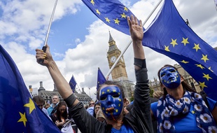 Des militants pro-UE défilent à Londres le 9 septembre 2017.