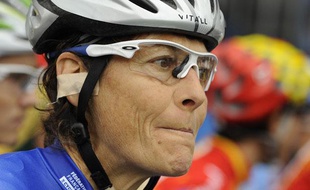 Jeannie Longo, en septembre 2009, lors des championnats du monde de Mendrisio (italie).