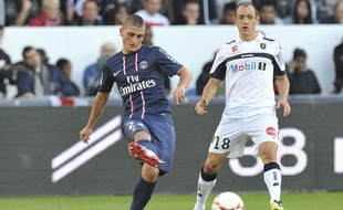 Marco Verratti, le nouveau patron du milieu parisien, le 30 septembre 2012 à Paris.