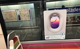 Grâce à un habile sticker, la RATP transforme une rame de métro en avion (mais pas en Boeing 737 MAX).
