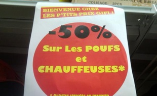 Une photo de soldes envoyée de Saint-Malo au 33320@20minutes.fr par Sp6men35
