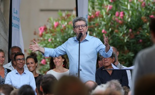 Jean-Luc Mélenchon pendant