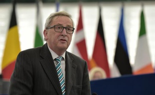 Jean-Claude Juncker, président de la Commission européenne, le 3 février 2016 au Parlement européen à Strasbourg
