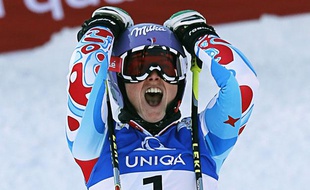 La skieuse française Tessa Worley lors de sa victoire aux championnats du monde de Schladming, en Géant, le 14 février 2013.