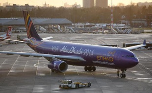 Un avion de la compagnie aérienne émiratie, le 4 janvier 2015 à Düsseldorf