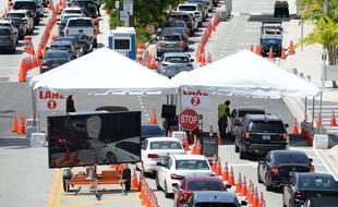 Un centre de dépistage Covid en Floride le 2 juillet 2020.