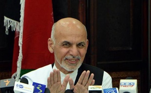 Ashraf Ghani, candidat à la présidentielle afghane, s'exprime lors d'une conférence de presse le 5 juillet 2014 à Kaboul