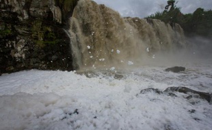 Vue de la rivière Santiago, au Mexique, dans l'Etat de Jalisco, le 4 juillet 2015