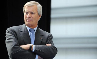 Vincent Bolloré; principal actionnaire de Vivendi, le 16 janvier 2015 à Ergue-Gaberic en Bretagne