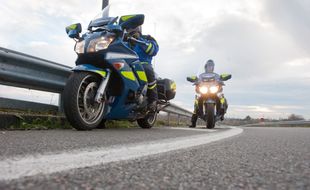 Des motards de la gendarmerie, en Nouvelle Aquitaine. (Illustration).