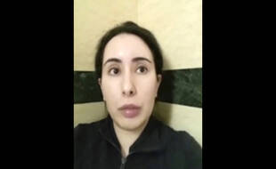 Latifa ben Mohammed Al Maktoum, le 17 février 2021 dans une vidéo envoyée d'un téléphone mobile.