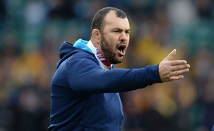 Michael Cheika lors d'Argentine-Australie le 25 octobre 2015.