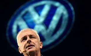 Le PDG de Volkswagen Matthias Mueller à Detroit le 10 janvier 2016